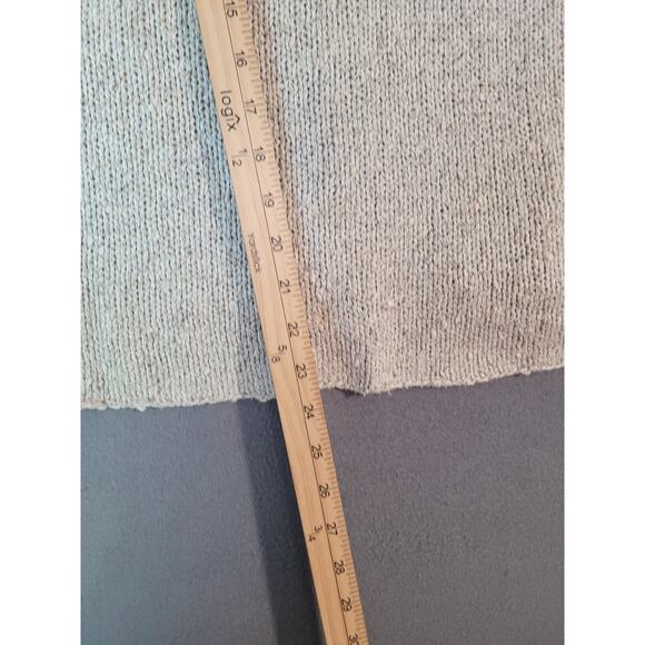 Eileen Fisher Oatmeal Lightweight V-Neck Sweater – PM – 100% Silk Sequin Sparkle - Picture 6 of 7